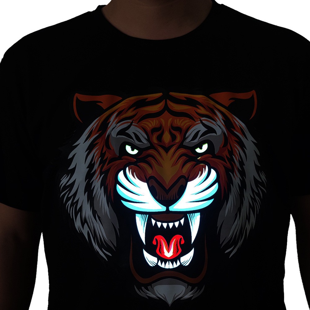 póló tigris led villogó világító póló
