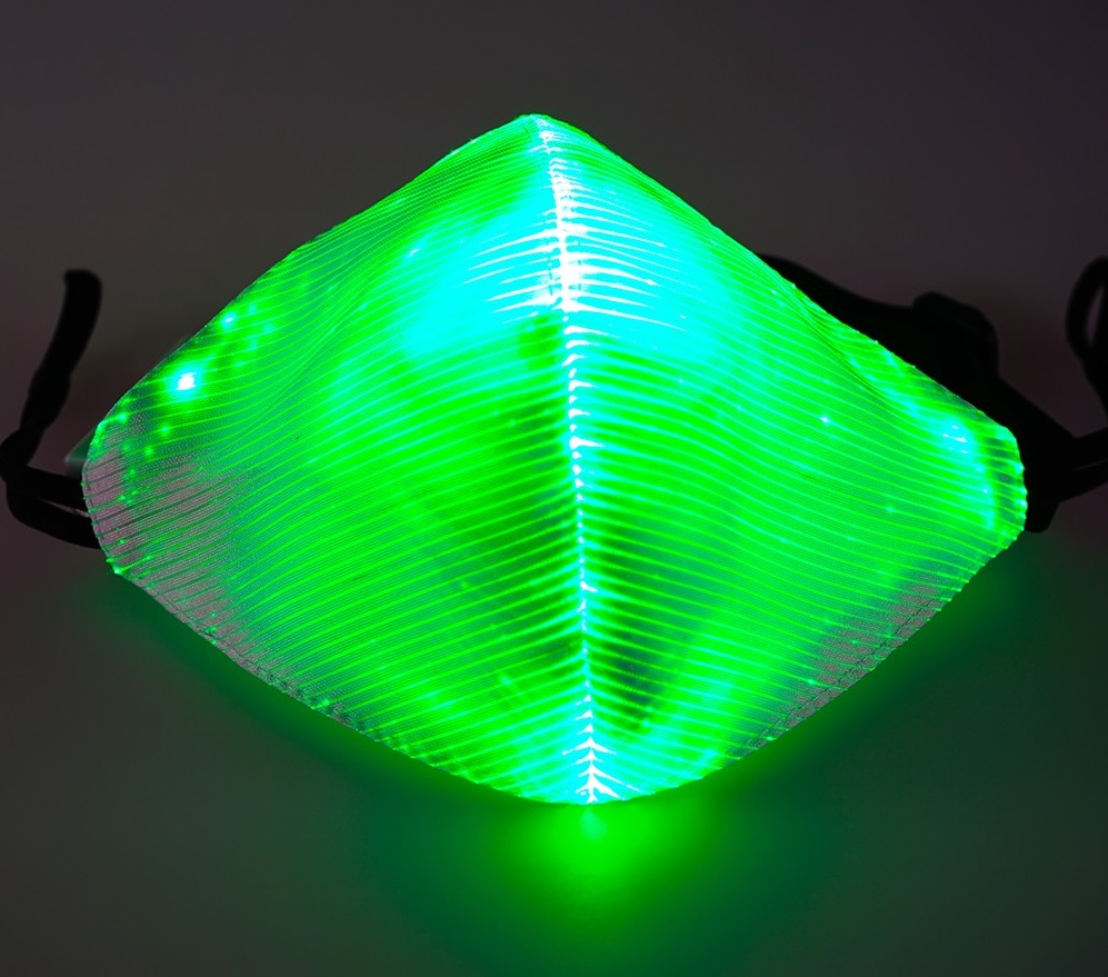 LED zöld maszk