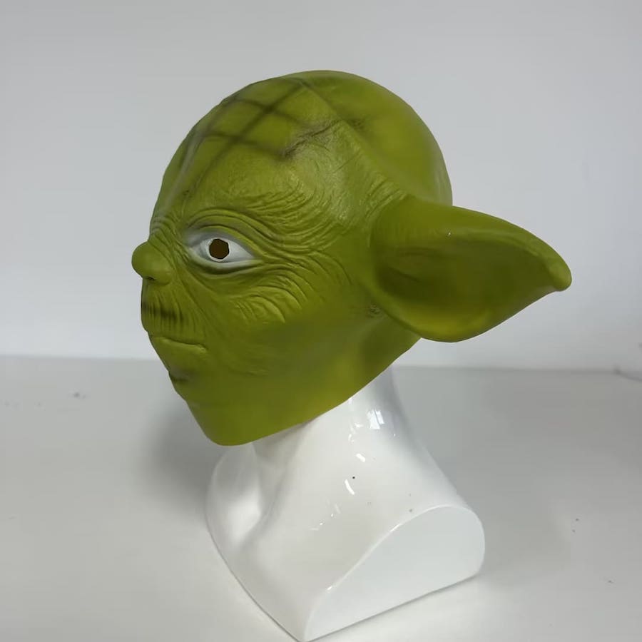 Star wars arcmaszk - Yoda zöld latex