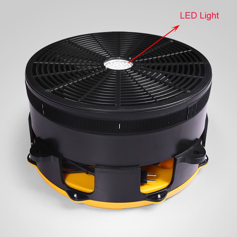 ventilátorral és led lámpákkal