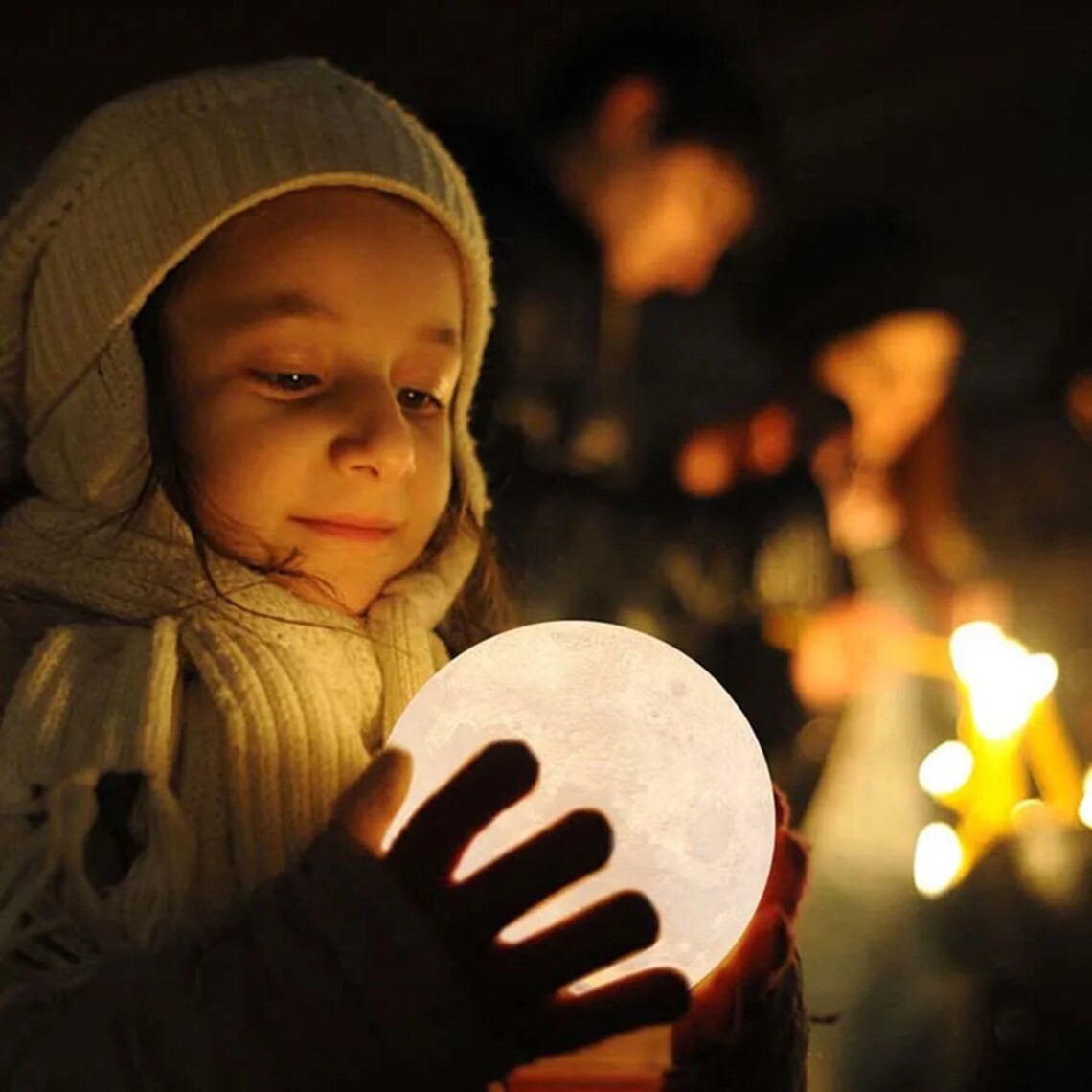 éjszakai lámpa hold 3d led fény - éjszakai fények lámpa