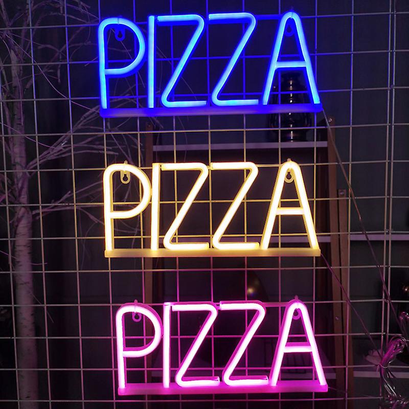 PIZZA világító logó a falakon led neon